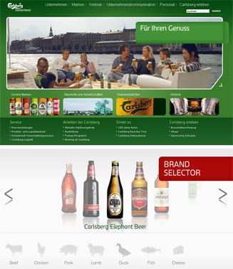 Carlsberg запустил новый интернет-сайт